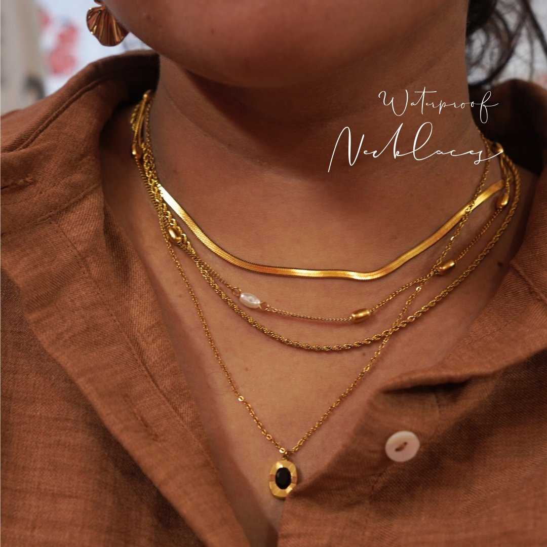 gold plated anti tarnish necklace