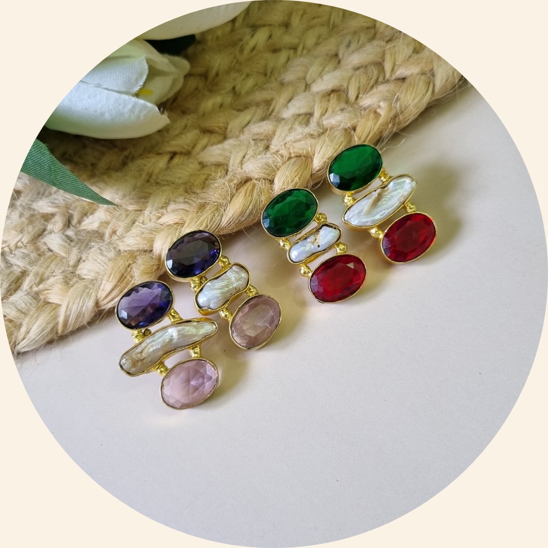 Golden Brass Earrings