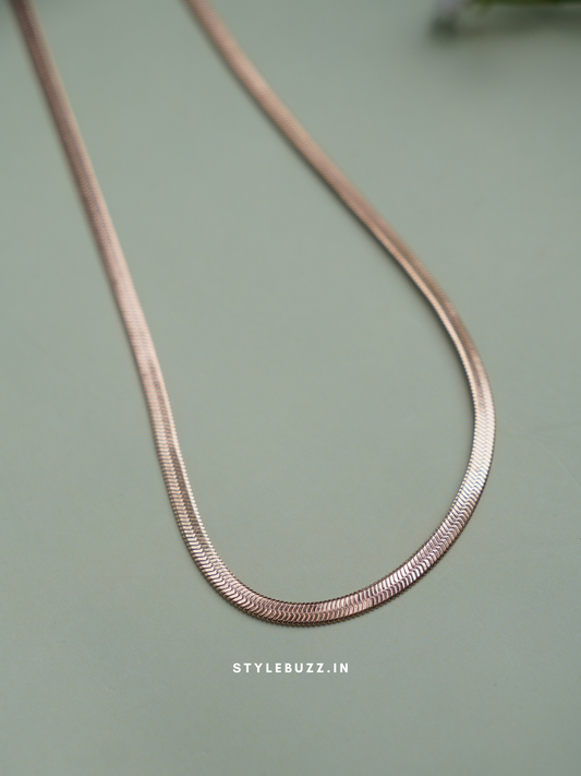 Anti tarnish waterproof rose gold snake chain