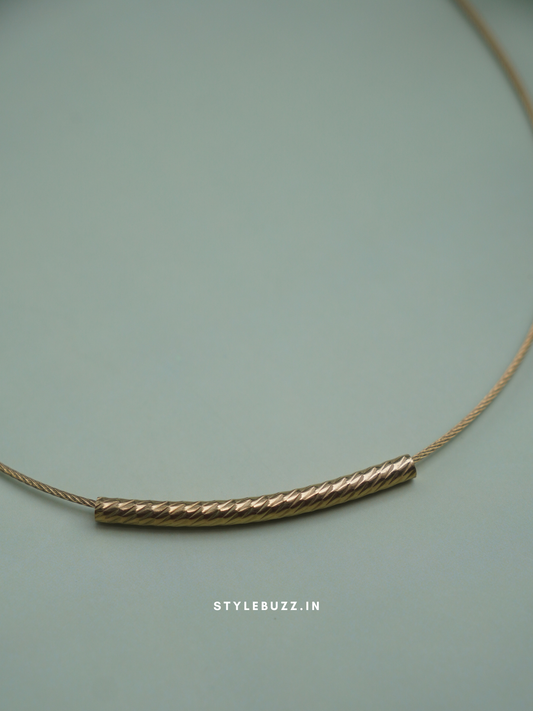 Anti tarnish waterproof wire chain with pipe design pendant