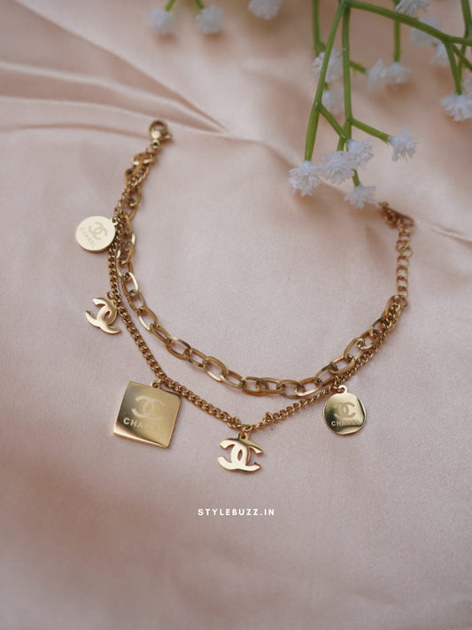 Anti Tarnish Dual Layer Western Designed Bracelet For Women