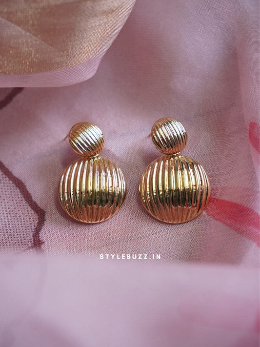 Anti Tarnish Gold Tone Western Designed Earrings