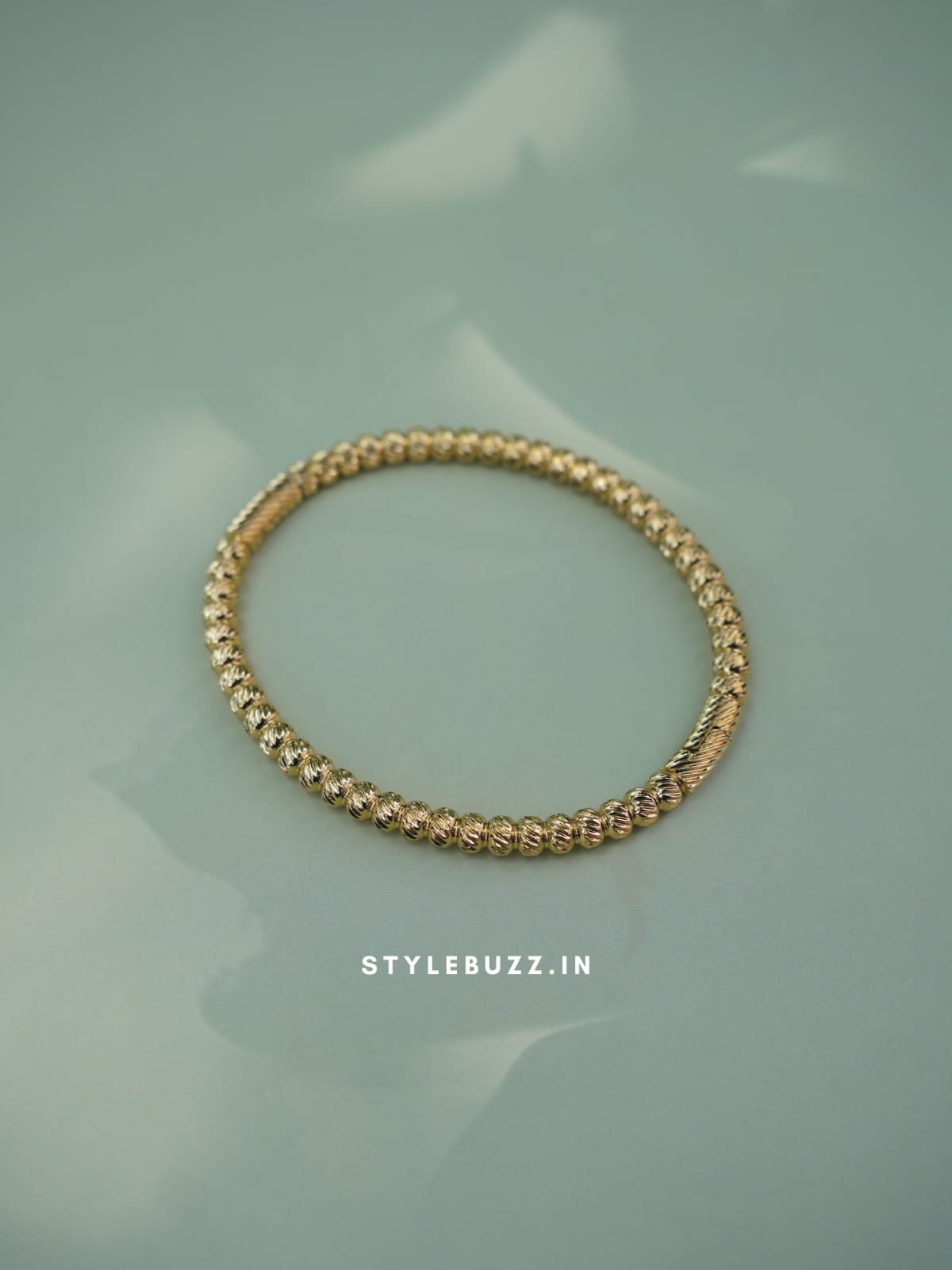 Anti Tarnish Gold Toned Vintage Bangle For Woman