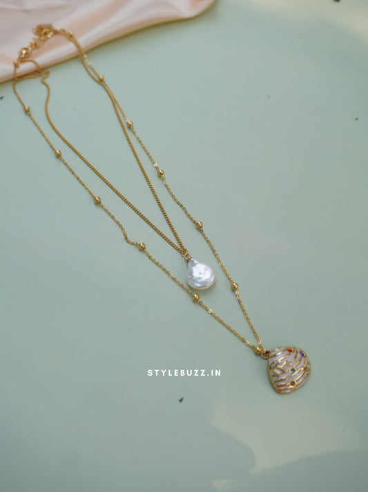 Anti Tarnish Multi Colored Shell Necklace For Women