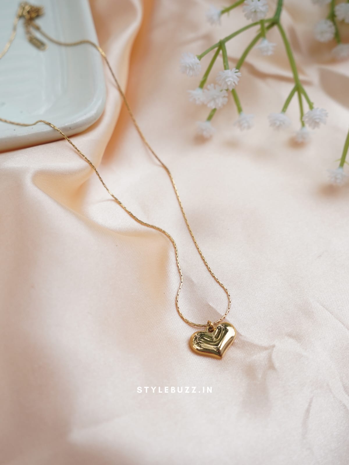 Anti Tarnish Stylish Heart Designed Necklace