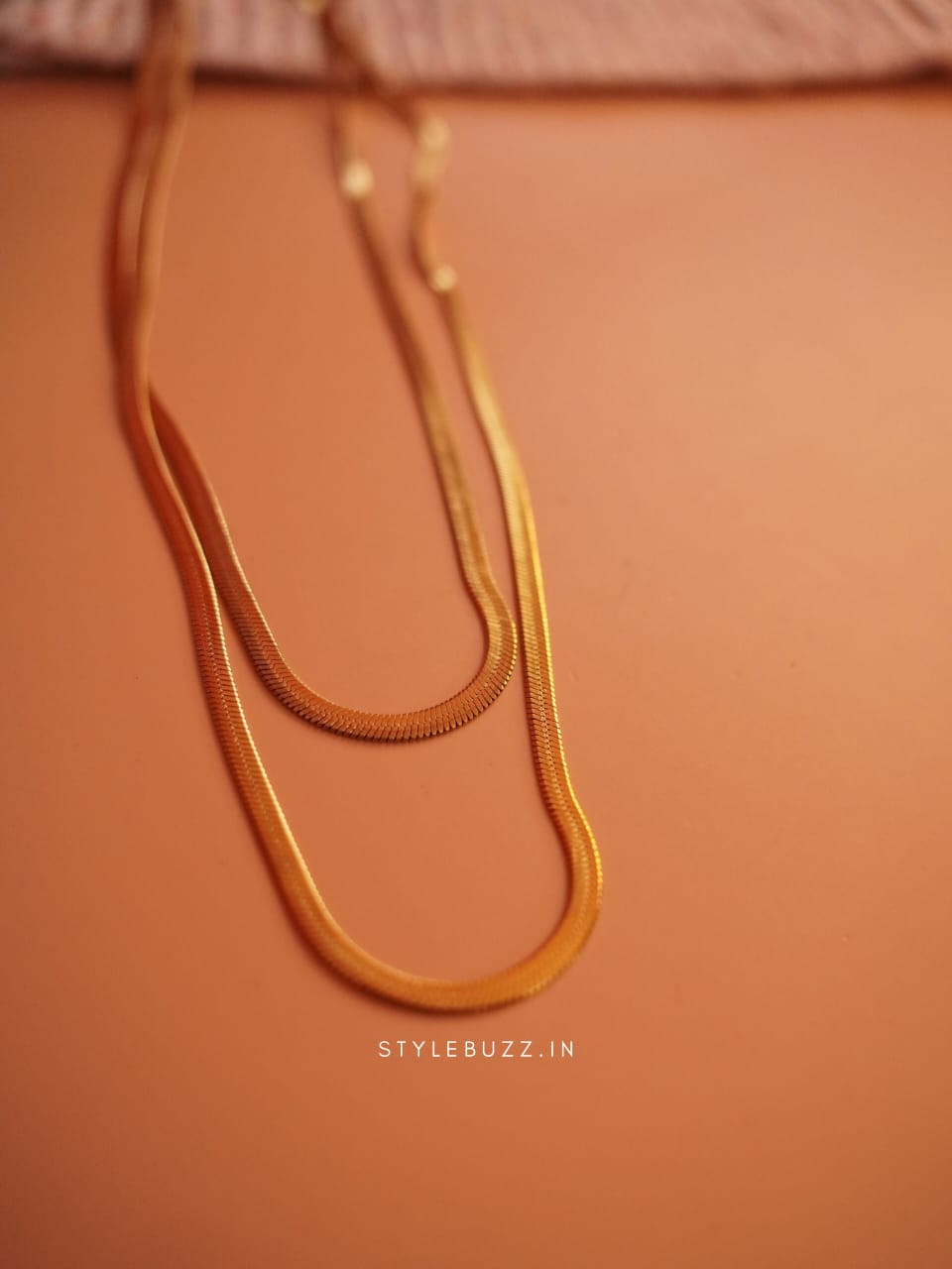 Anti Tarnish Double Layered Snack Chain Necklace