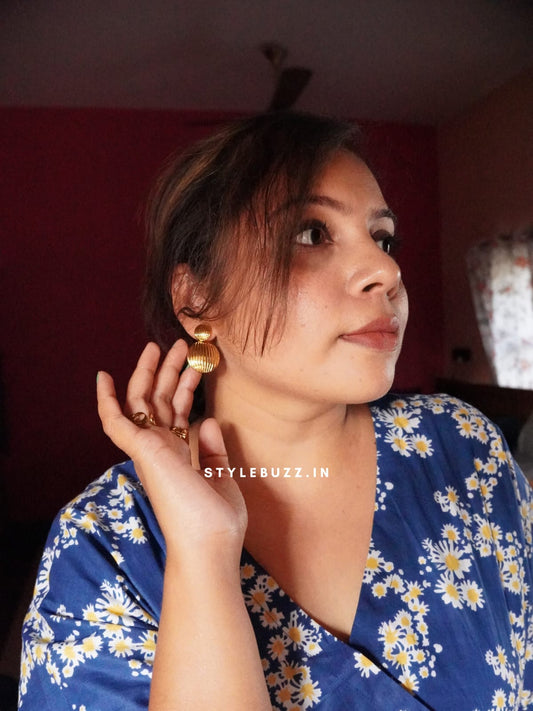 Anti Tarnish Gold Tone Western Designed Earrings