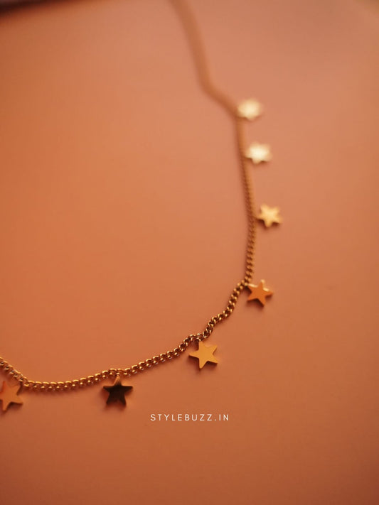 Anti Tarnish Little Star Designed Trendy Necklace