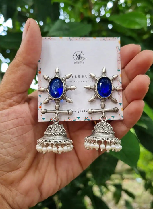 Replica Gorgeous Blue Stone Jhumka.