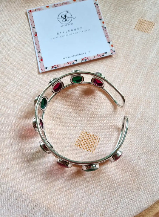 German Silver Gorgeous Multicolor Monalisha Stone Bangle