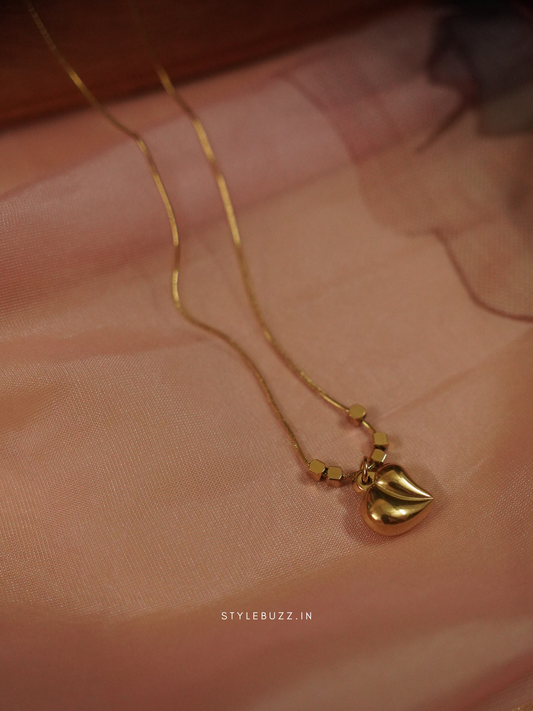 Anti Tarnish Heart Shaped Pendant chain
