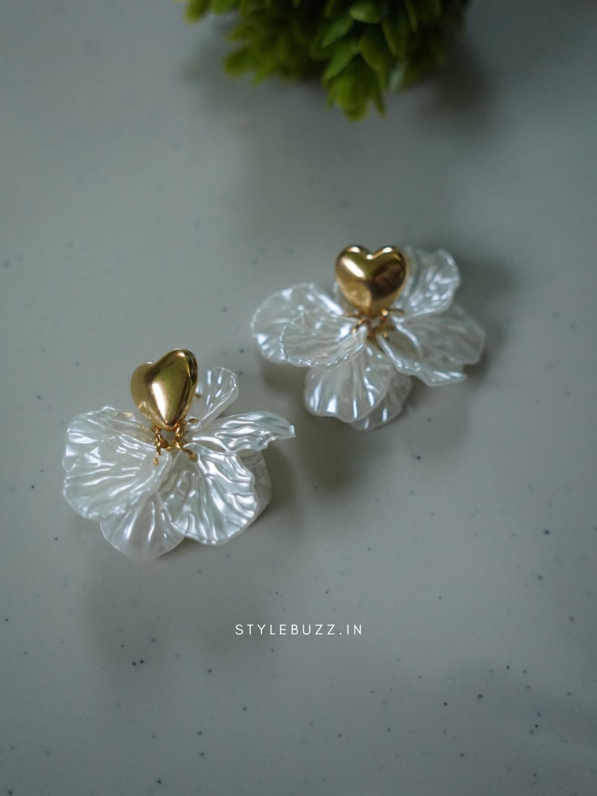 Anti Tarnish Stunning Korean Flower Designed Earrings