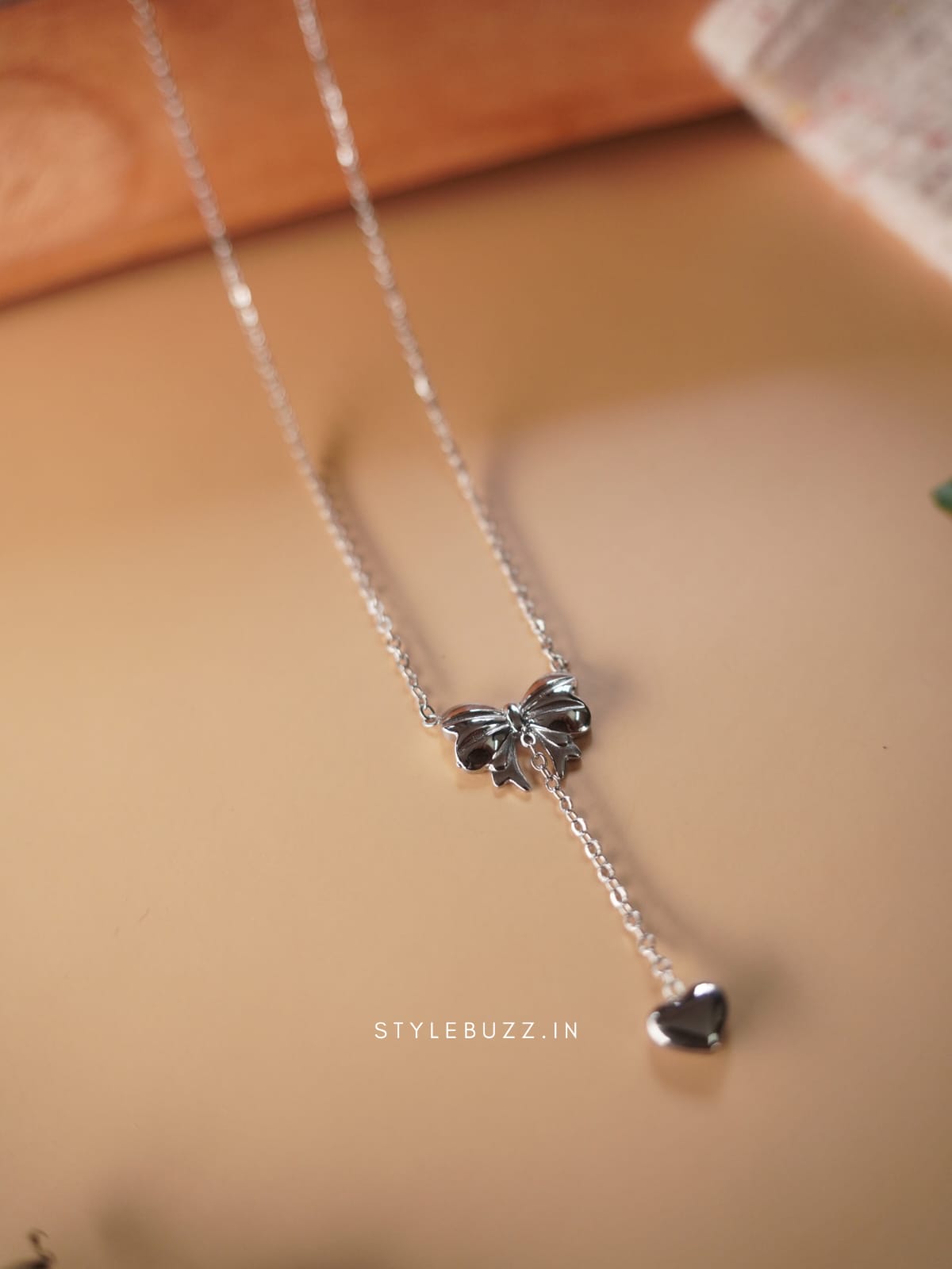 Anti Tarnish Silver Tone Butterfly Designed Necklace