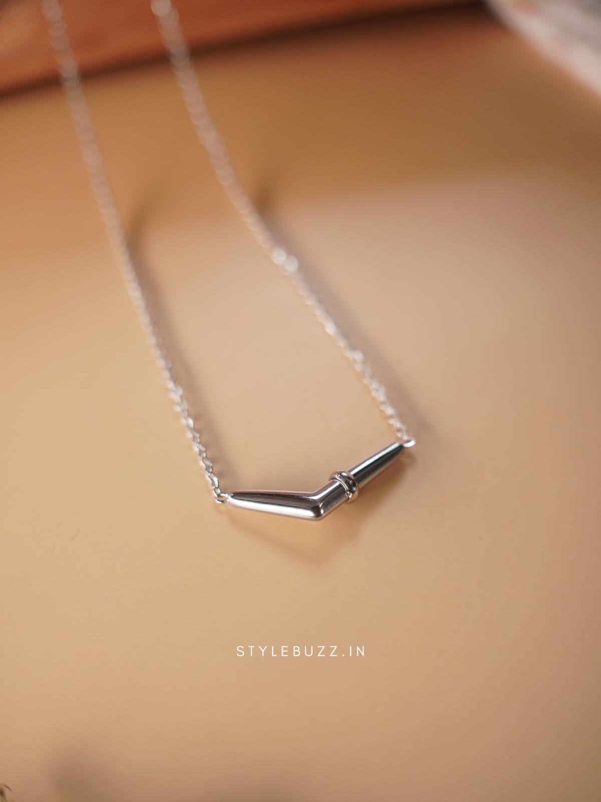 Anti Tarnish Silver Tone Unique Designed Necklace