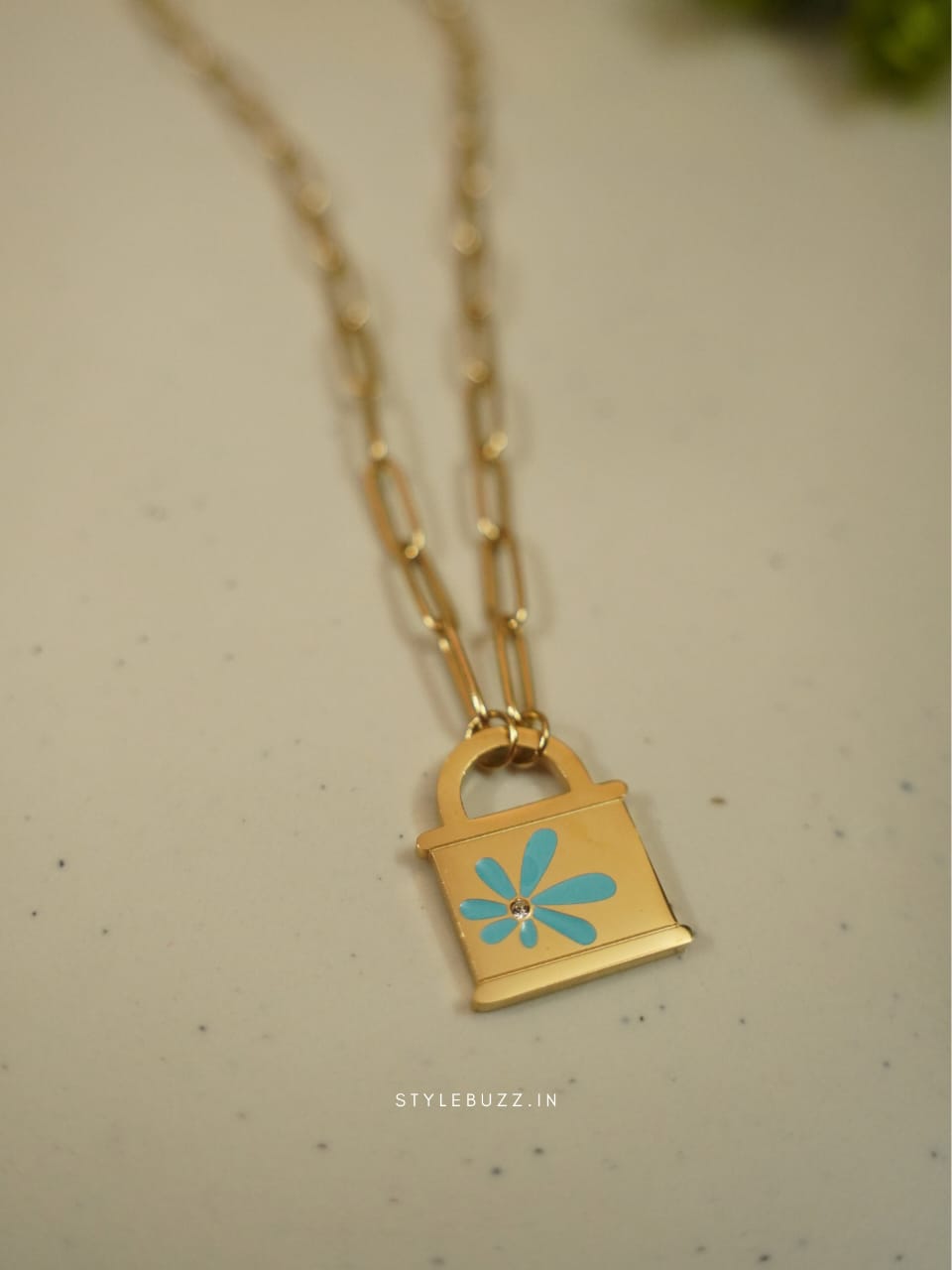 Anti Tarnish Gold Toned Baggy Necklace