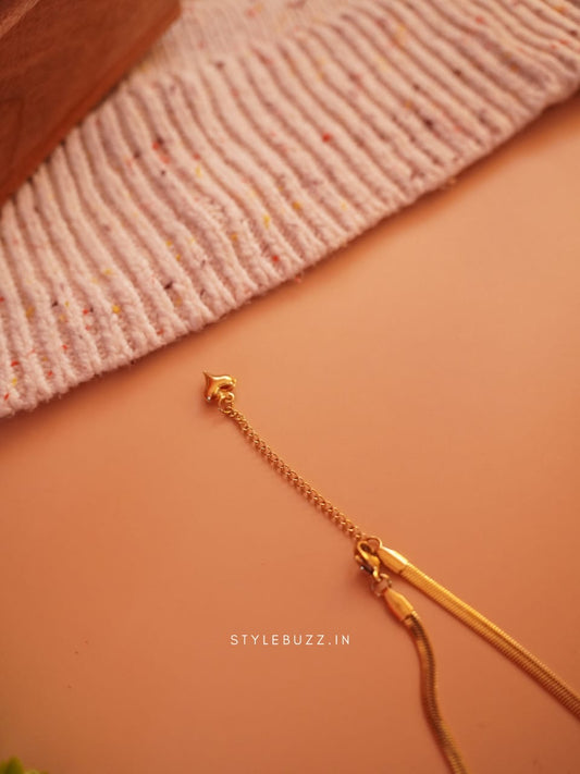 Anti Tarnish Snack Designed Necklace For Woman