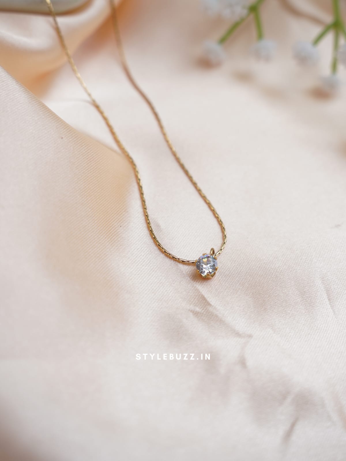 Anti Tarnish Trendy Designed Necklace With Stone