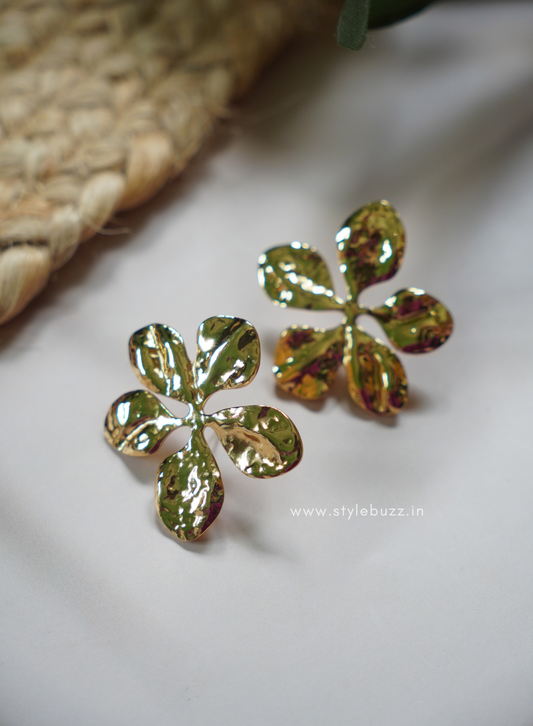 Anti Tarnish large Flower Ear Stud