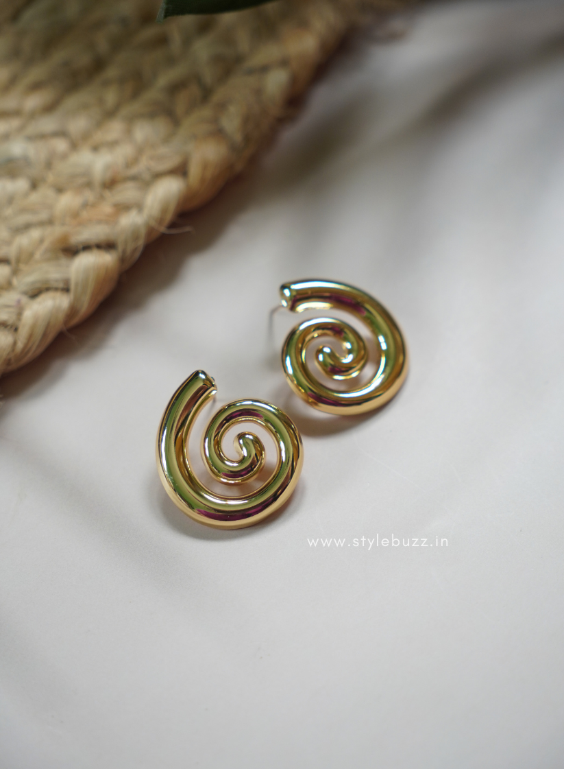 Anti Tarnish Snail Shaped Ear Stud