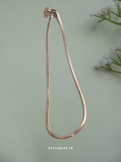 Anti tarnish waterproof rose gold snake chain