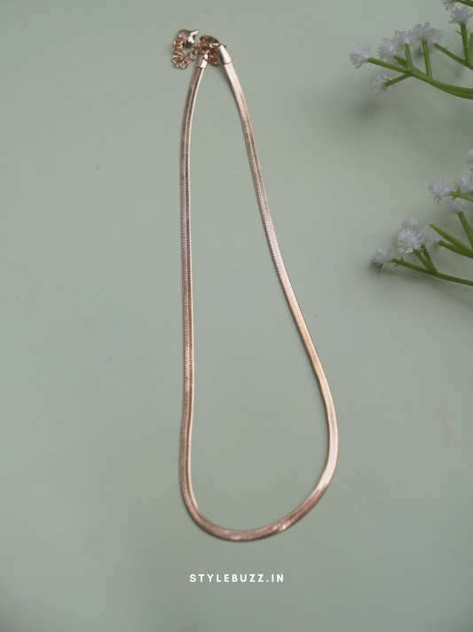 Anti tarnish waterproof rose gold snake chain