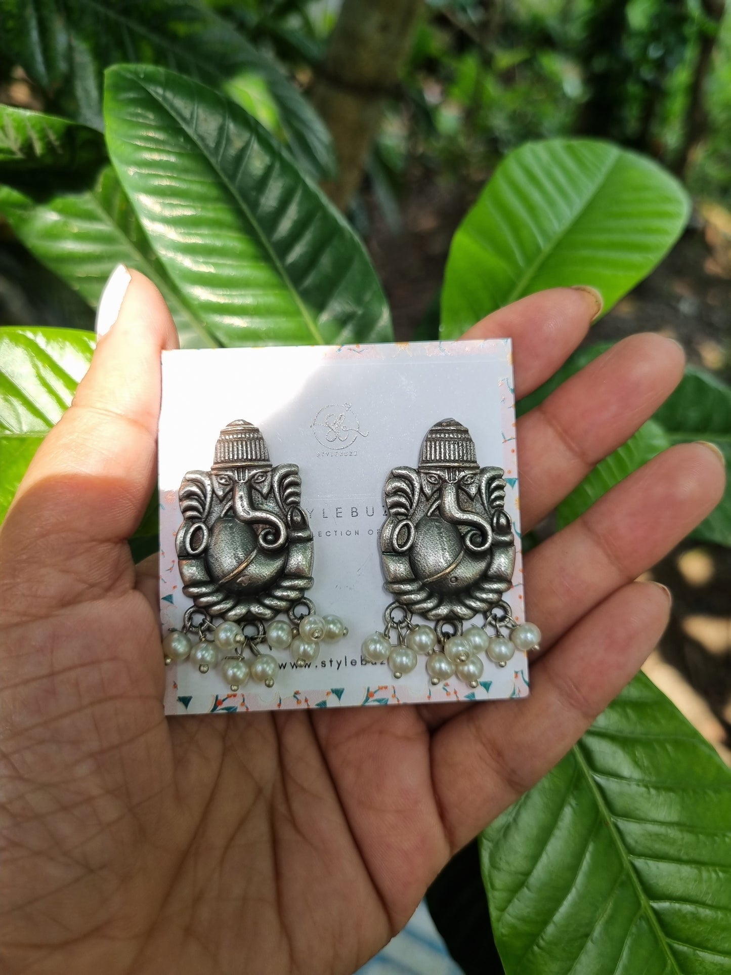 Traditional Ganesh Replica Earrings.