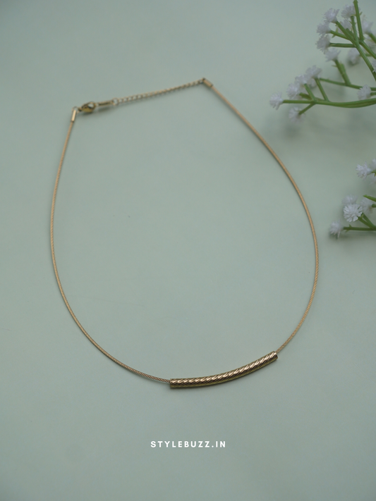 Anti tarnish waterproof wire chain with pipe design pendant