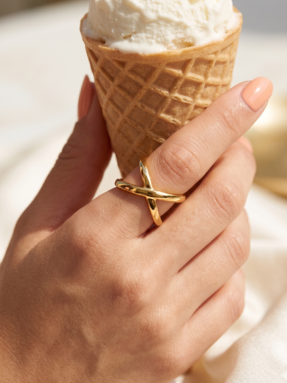 Criss-Cross X Toe  Finger Ring