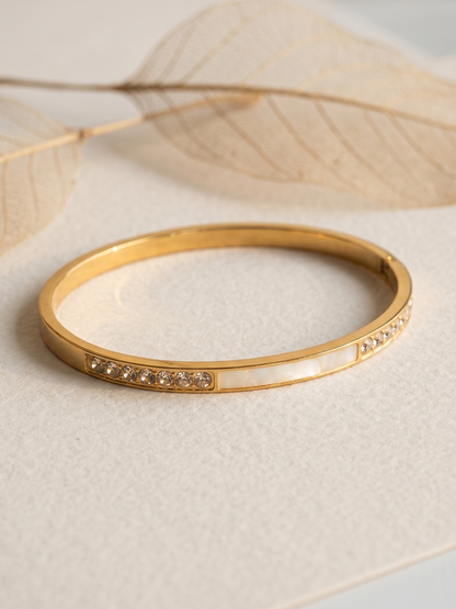 Anti Tarnish Premium Stylish MOP Stone Bangle