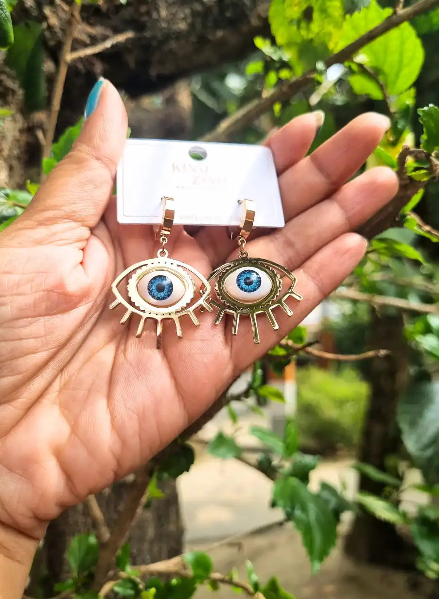 Anti Tarnish Evil Eye Fashionable Earrings