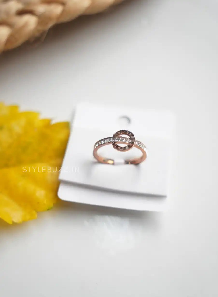 Anti Tarnish Stainless Steal Rose Gold Finger Ring