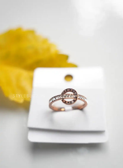 Anti Tarnish Stainless Steal Rose Gold Finger Ring