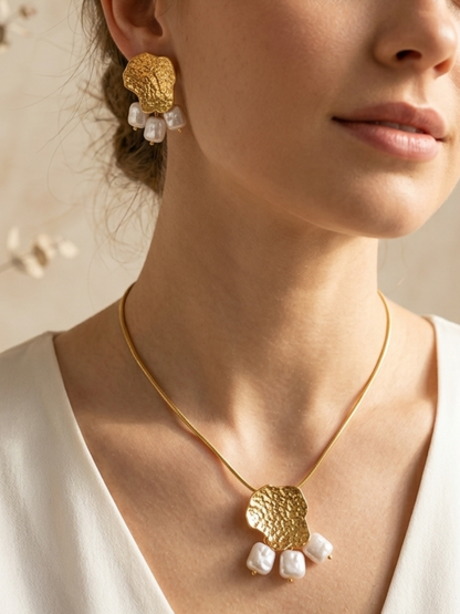 Anti Tarnish Korean Necklace Collection With Earrings