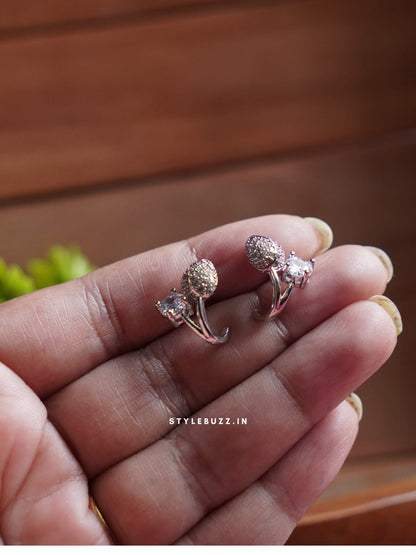 Anti Tarnish Silver Tone Fancy Designed  Earrings