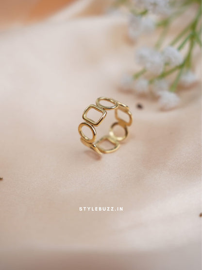 Anti Tarnish stainless steel Wide Finger Ring