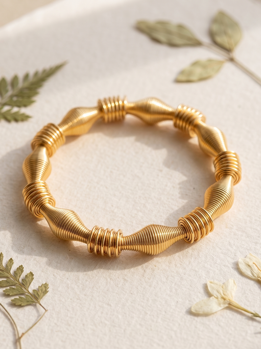 Anti Tarnish Coil Spring Bracelet