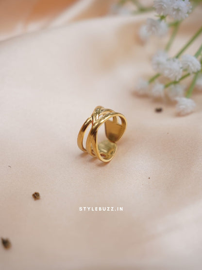 Anti Tarnish Gold Stacking Finger Ring