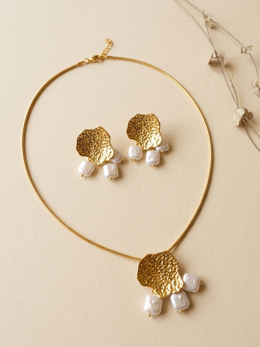 Anti Tarnish Korean Necklace Collection With Earrings