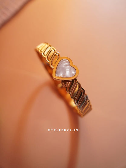 Anti Tarnish Mop Hearted Trendy Bracelet