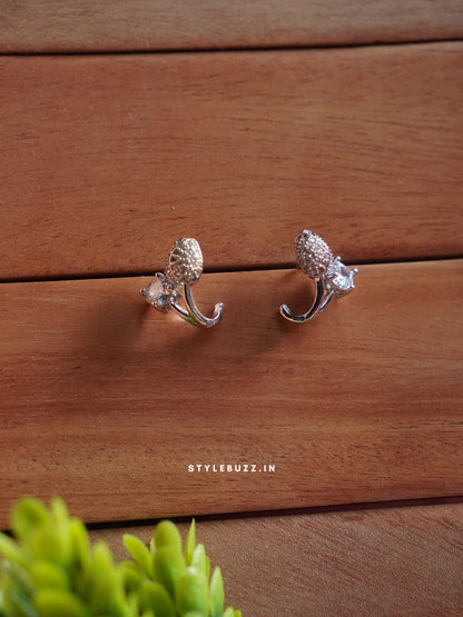 Anti Tarnish Silver Tone Fancy Designed  Earrings