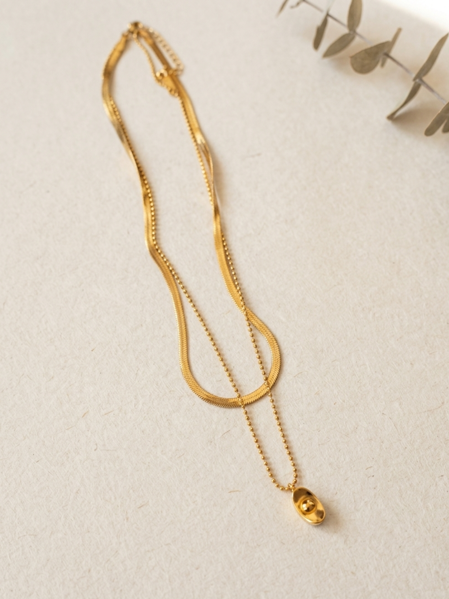 Anti Tarnish Stylish Double Chain Collection With Locket