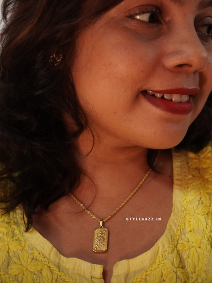 Anti Tarnish Sun Designed Stylish Necklace