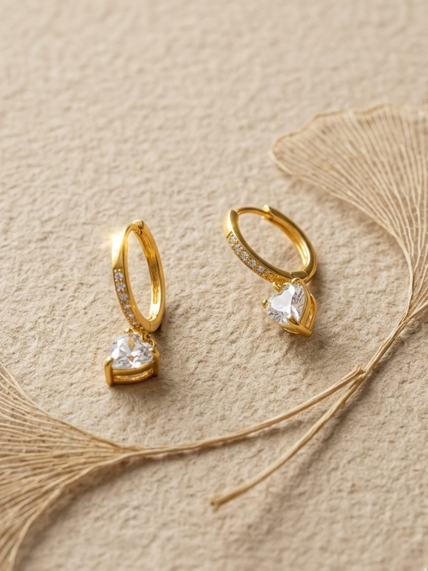 Anti tarnish daily wear Hoops with stone