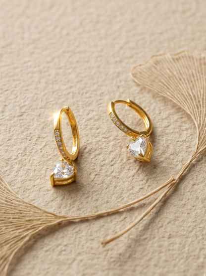 Anti tarnish daily wear Hoops with stone
