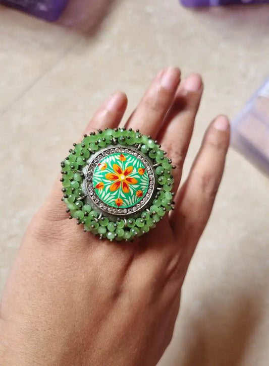 Hand Painted Finger Ring