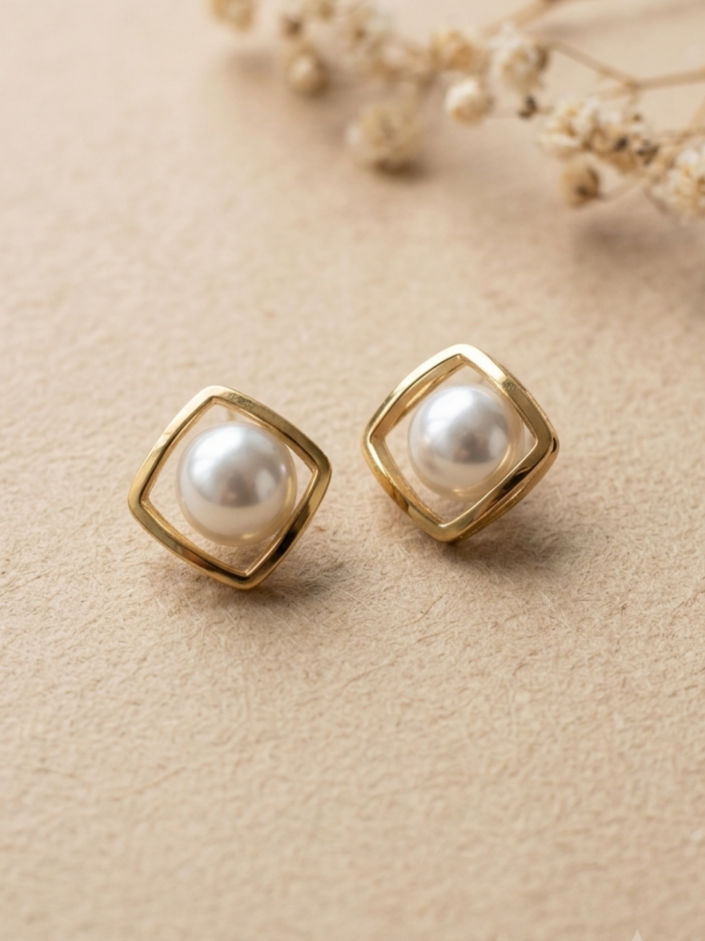 Daily wear waterproof big pearl stud