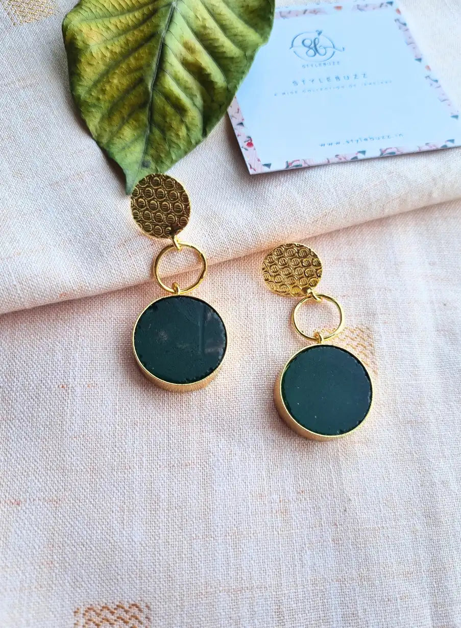 Premium Golden Brass MOP Earrings