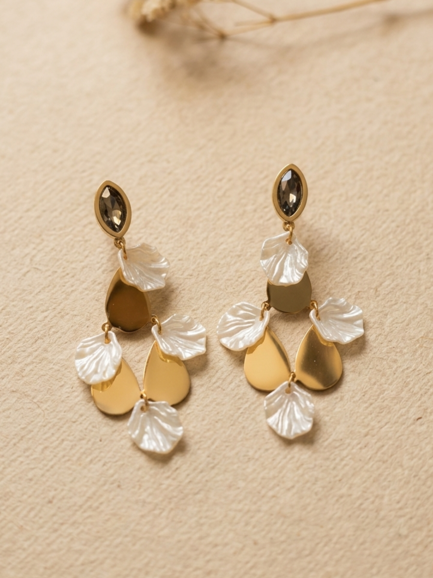 Party wear statement MOP earrings