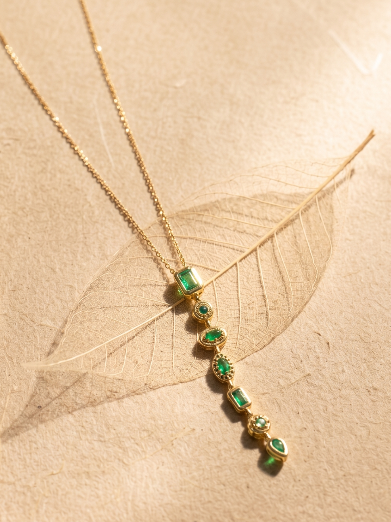 Premium Green stone statement necklace