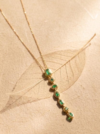 Premium Green stone statement necklace